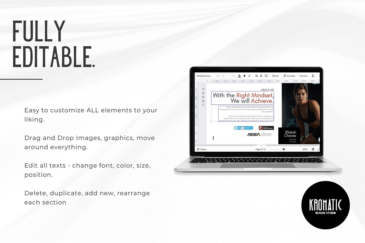 Fitness Coach Canva Website Template, a Landing Page Template by Kromatic Design Studio (Photo 5 of 8)
