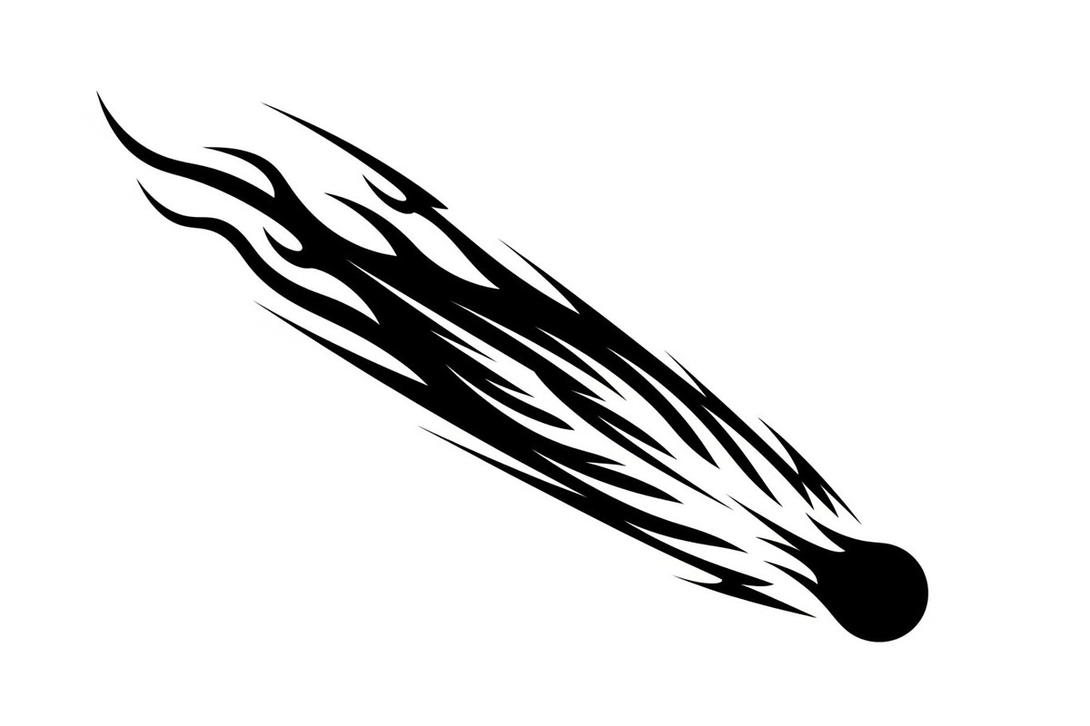 Fire Meteor Comet Silhouette Bundle, an Illustration by Designs_River (Photo 21 of 51)