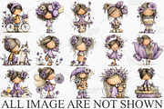 Whimsical Spring Girls Clipart PNG, an Illustration by Canvas Craft (Thumbnail 3 of 7)