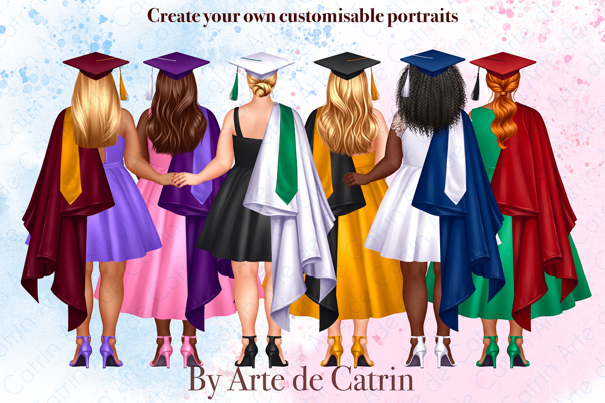 University Graduates Girls Plus Size, a Graphic by ArtedeCatrin (Photo 2 of 10)