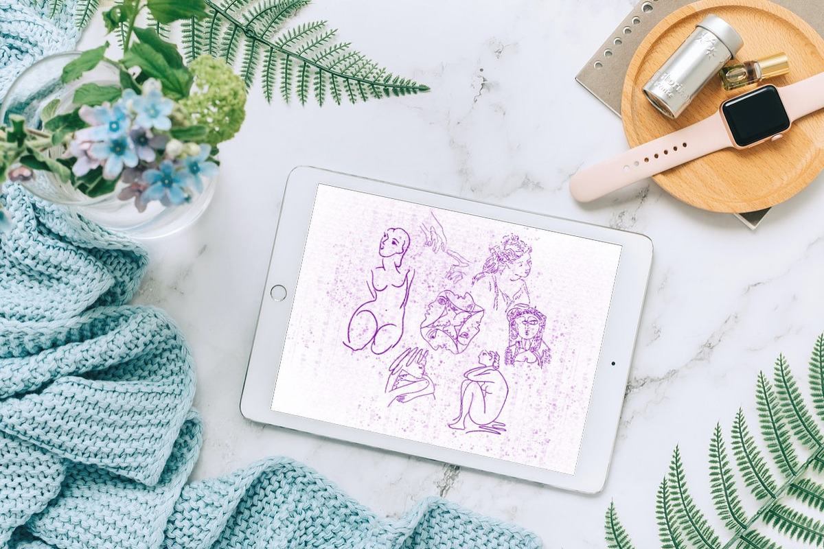 Picasso Line Art Procreate BUNDLE 4, a Brush Add-On by Manifesto Design Gallery (Photo 9 of 28)