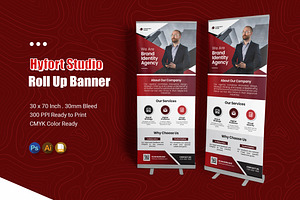 Hyfort Studio - Roll Up Banner, a Print Template by Esensifiksi.studio