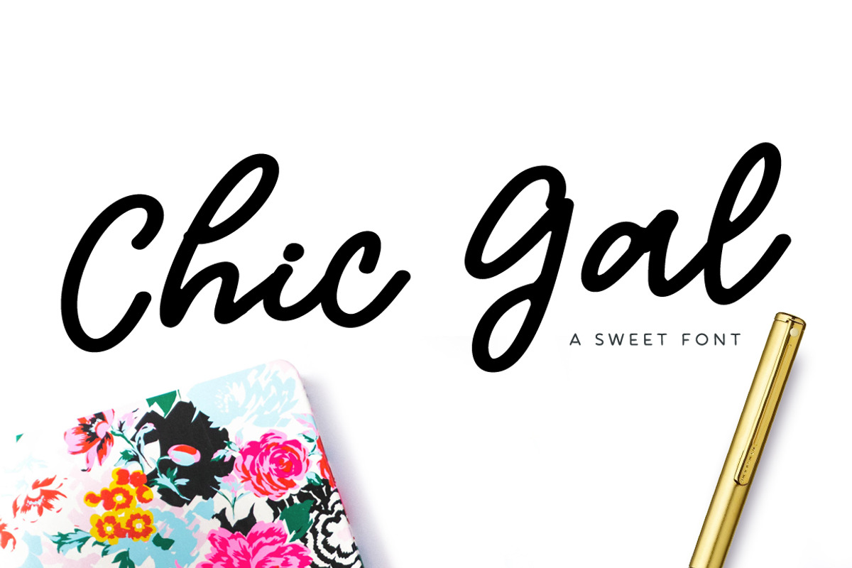 Chic Gal Script Font preview 2