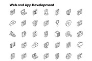 2000+ Isometric Icons Set, an Outline Icon by Brickclay (Thumbnail 16 of 37)