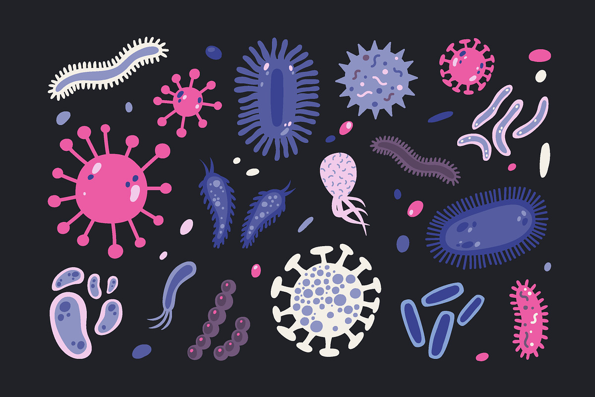 Microbes set and seamless, an Animal Illustration by Good Studio (Photo 2 of 14)