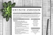 Professional Resume Template Grey, a Resume Template by Resume Template Shoppe (Thumbnail 1 of 4)
