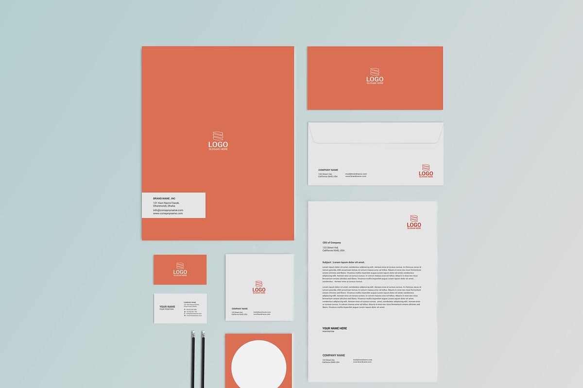 Stationary Mockup Design Template, a Pens & Pencil Mockup by alimran24 (Photo 4 of 11)