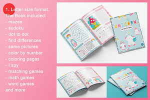 Unicorn Activity Pages For Kids Book