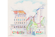 City Sketches 1, an Illustration by natsa (Thumbnail 4 of 4)