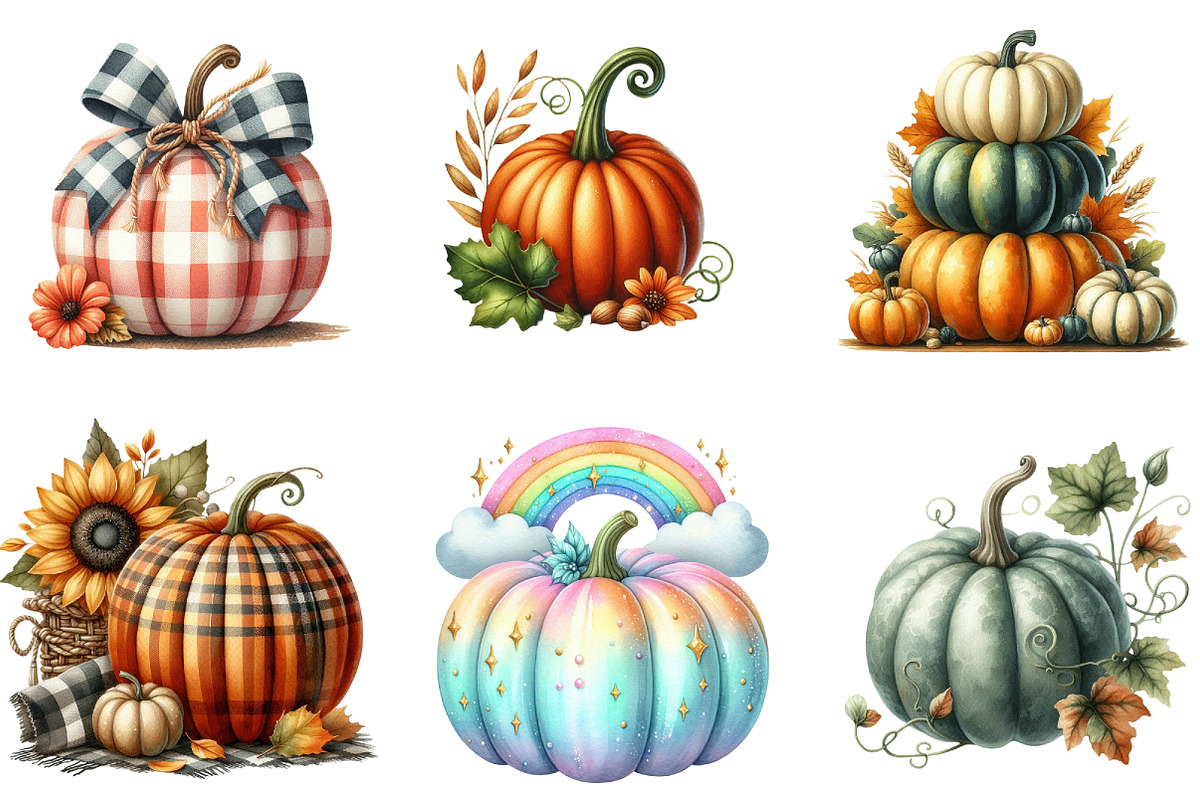 Pumpkin Clipart Fall Clipart Hallowe, an Illustration by DreamArtGraphic (Photo 3 of 4)
