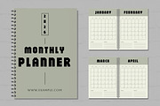 Editable Creative Monthly Planner, a Stationery Template by MightyDesign (Thumbnail 1 of 7)