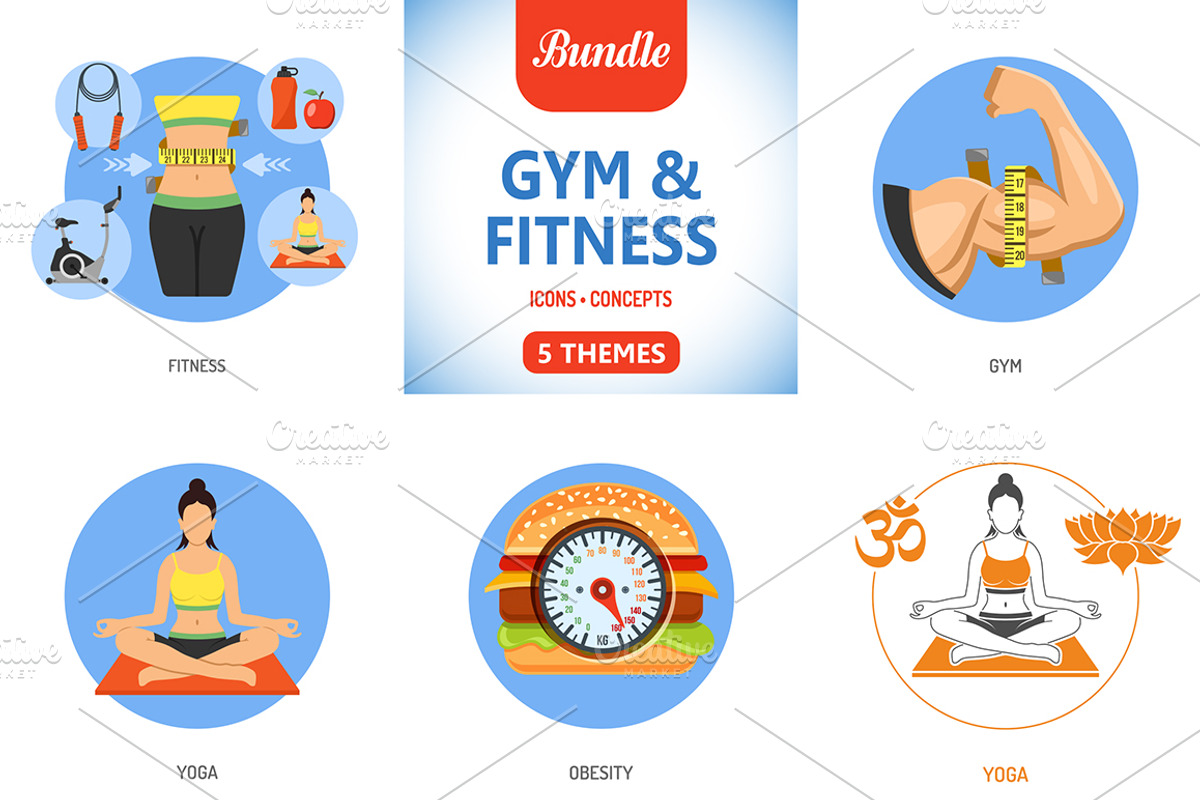 Gym and Fitness Themes, an Outline Icon by TAlex (Photo 1 of 6)