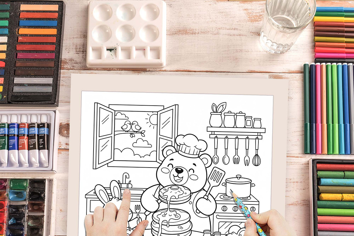 Cozy Friends New Year Coloring Book, an Illustration by one-touch (Photo 5 of 9)