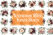 Elegant cream, pink floral clipart, an Illustration by Amazin_art (Thumbnail 1 of 5)
