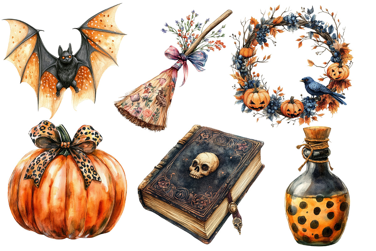 Whimsy Halloween Clipart, an Illustration by Designworld (Photo 5 of 6)