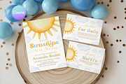 Little Sunshine Invitation Set, a Templates & Theme by VeliusCreativeStudio (Thumbnail 1 of 6)