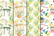 Watercolor Happy Sukkot patterns, a Pattern Graphic by DollyPotterson (Thumbnail 5 of 5)