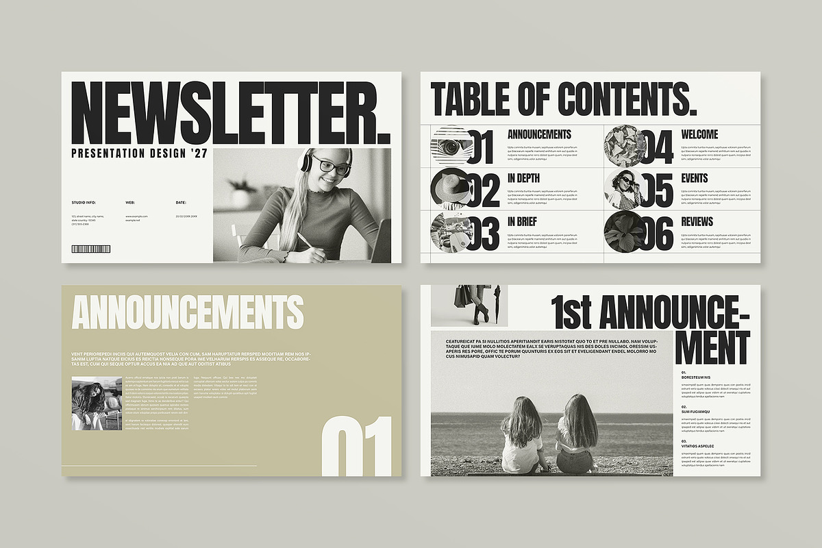 Newsletter Presentation Template, a Presentation Template by E-Type (Photo 2 of 5)