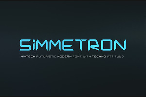 Simmetron Hi-Tech Futuristic Font