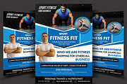 Fitness Flyer Template, a Flyer Template by AfzaalGraphics (Thumbnail 1 of 4)