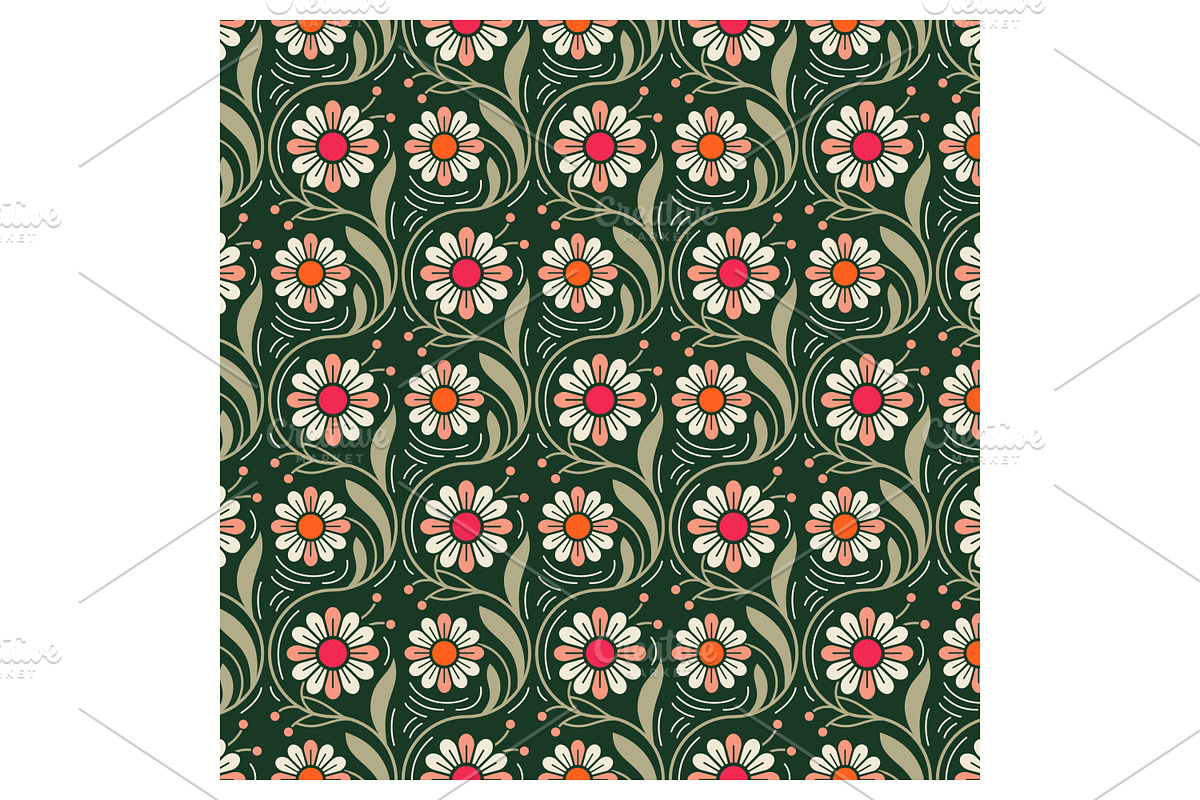 Stylized Floral Pattern, a Pattern Graphic by Creative Backgrounds (Photo 1 of 3)