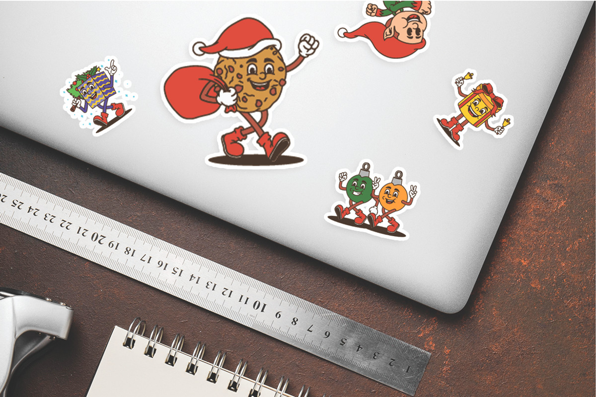 Retro Christmas Illustration, a Seasonal Illustration by Decoconio Design (Photo 7 of 8)