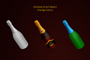 Matte Champagne Bottle Mockup Set, a Packaging Mockup by Country4k (Thumbnail 2 of 4)