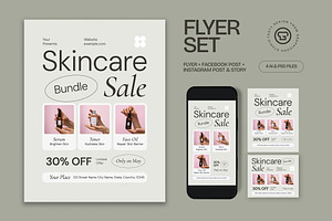 Skincare Sale Flyer, a Flyer Template by graphicook