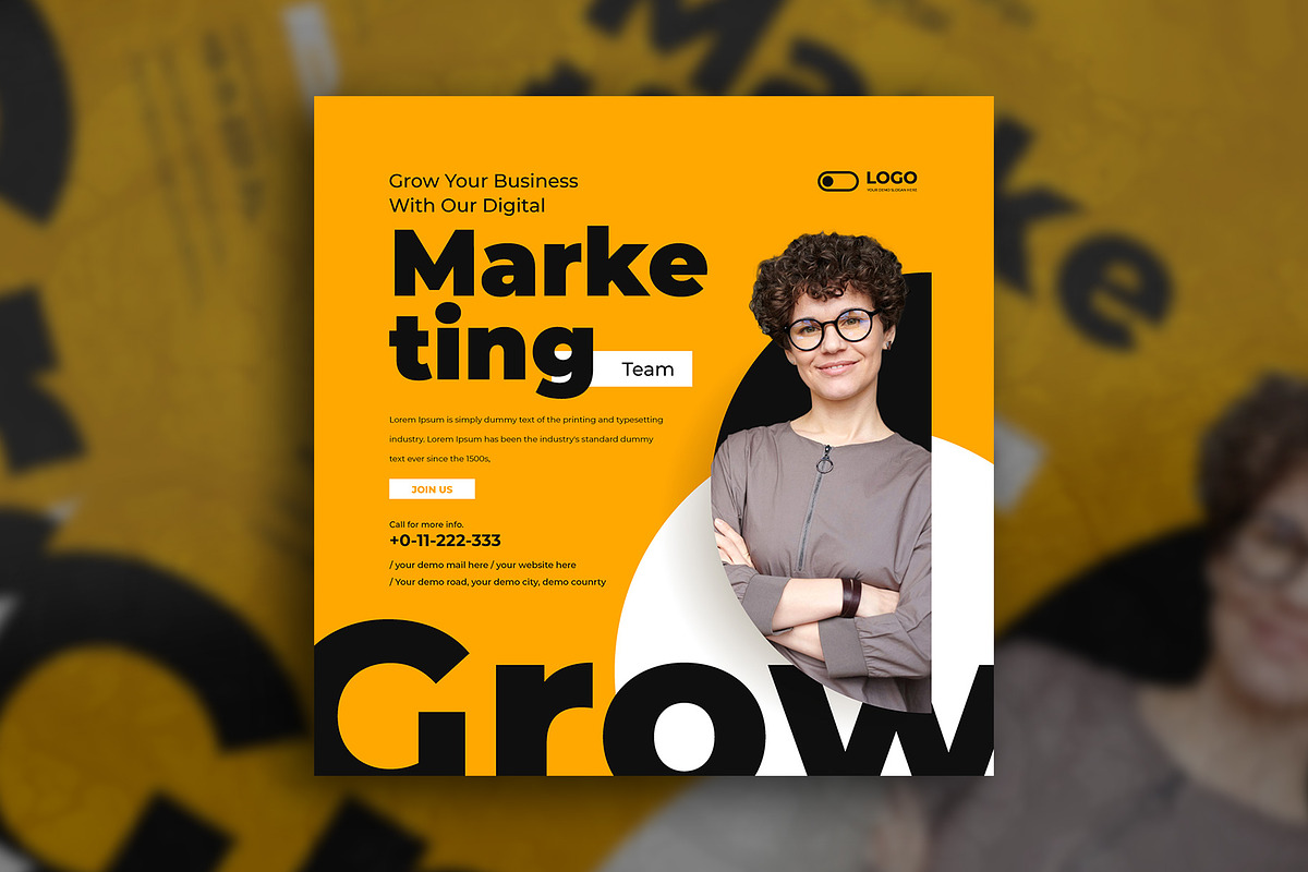 Marketing agency social media post, a Social Media Template by Tanmoy Topu (Photo 4 of 6)