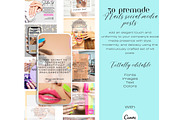 30 Nail Art Studio Social Media Post, a Social Media Template by Cute Little Workshop (Thumbnail 2 of 5)