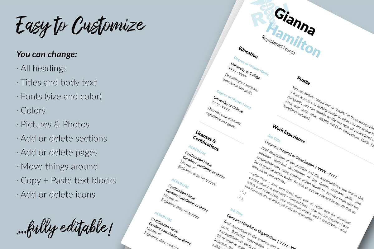 Nurse Resume Design / CV - Gianna, a Resume Template by Templates Design Co. (Photo 13 of 17)