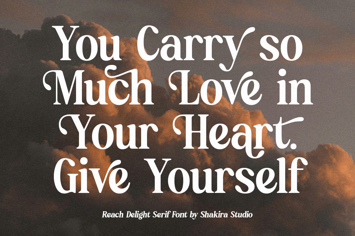 Reach Delight - Modern Retro Serif, a Serif Font by Shakira Studio (Photo 9 of 10)