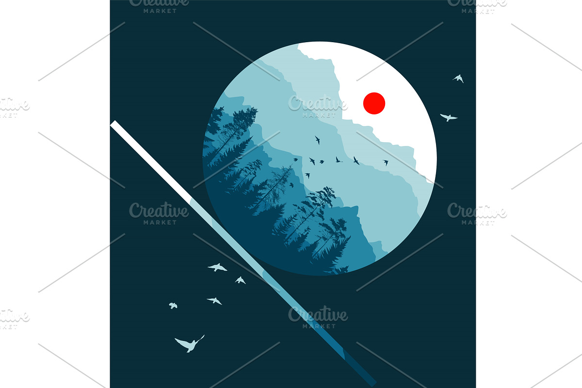 Unusual abstraction Panorama in a, an Illustration by Nenahliadava Design