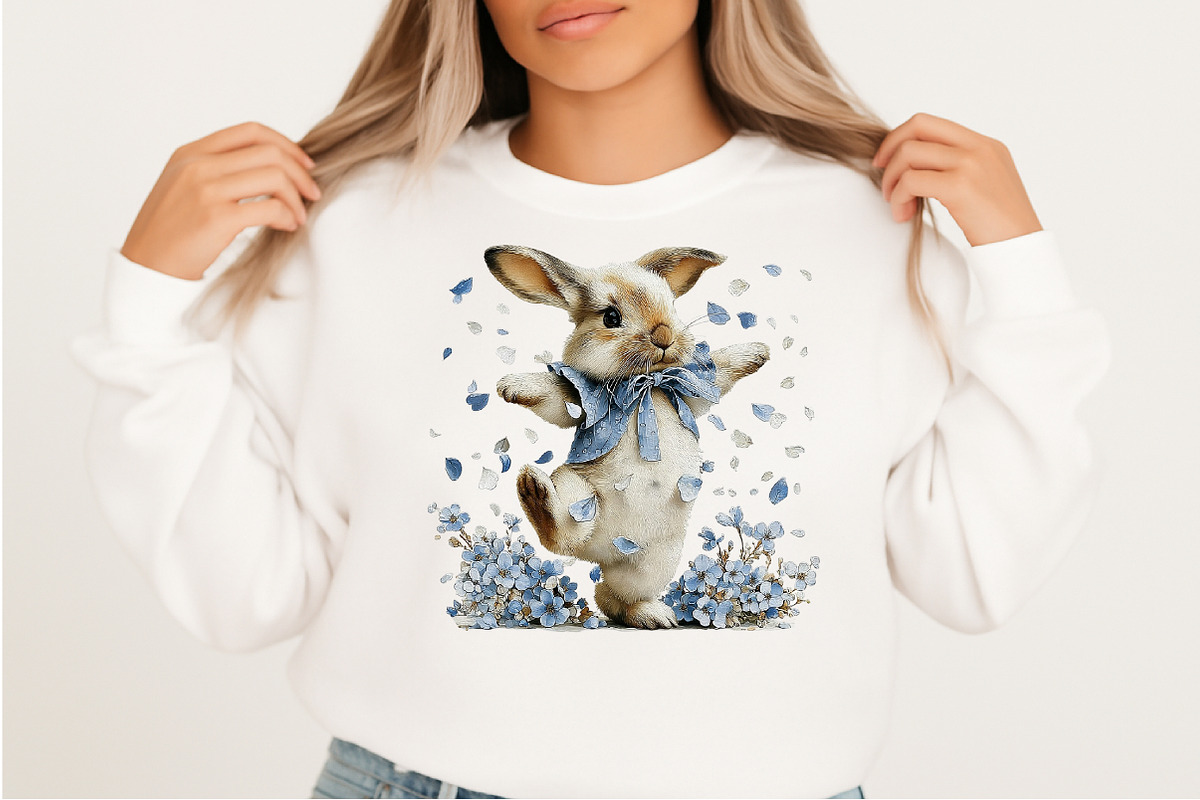 Watercolor Spring Rabbit Clipart Png, an Illustration by Craft Nest (Photo 11 of 11)