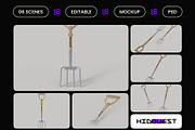 Long Garden Fork Mockup, a Household Mockup by hiddemaru (Thumbnail 2 of 4)