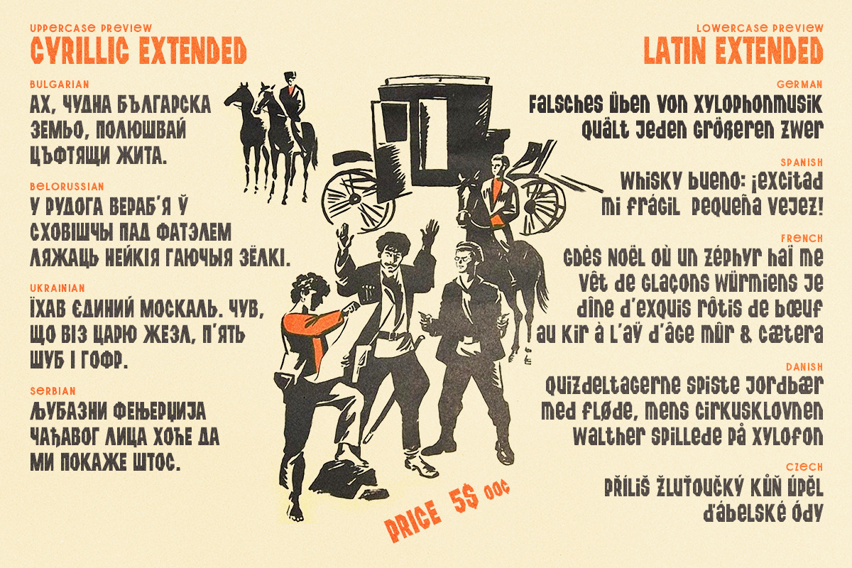 Stengazeta: retro grotesque font preview 3