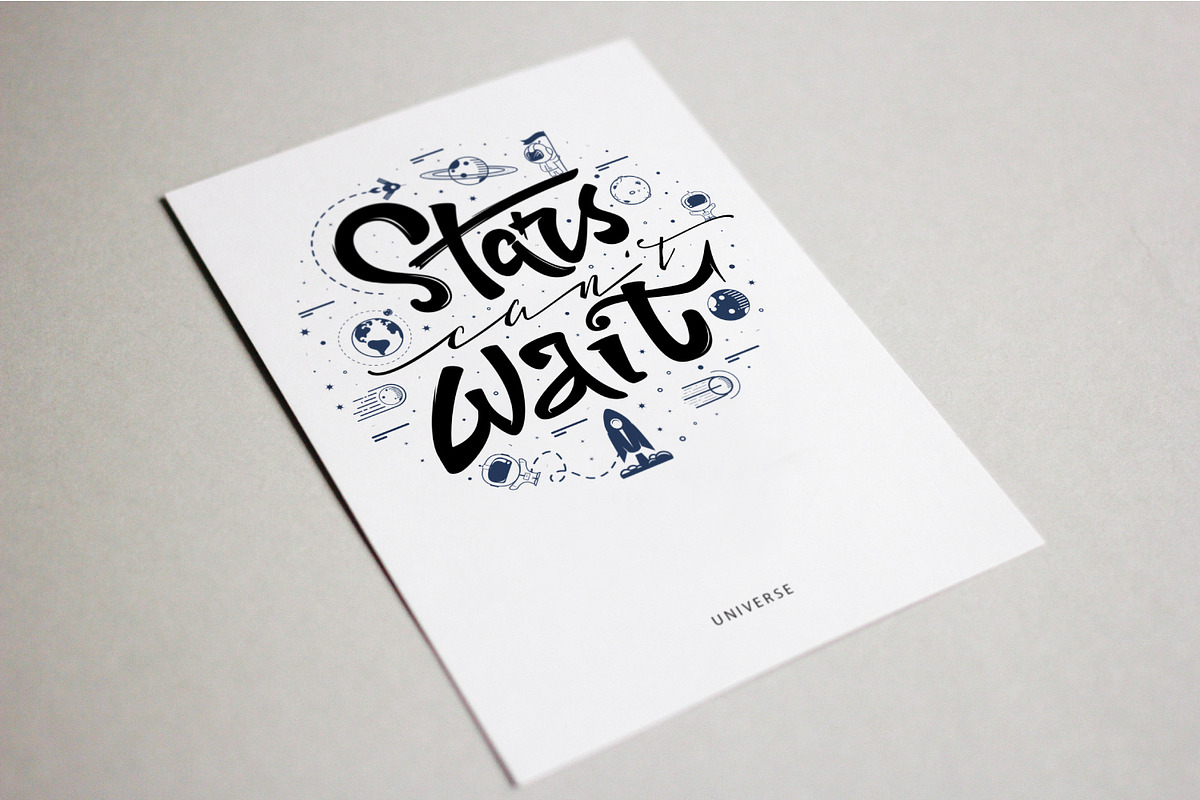 Space - Lettering, a Decorative Illustration by zao4nik (Photo 4 of 6)