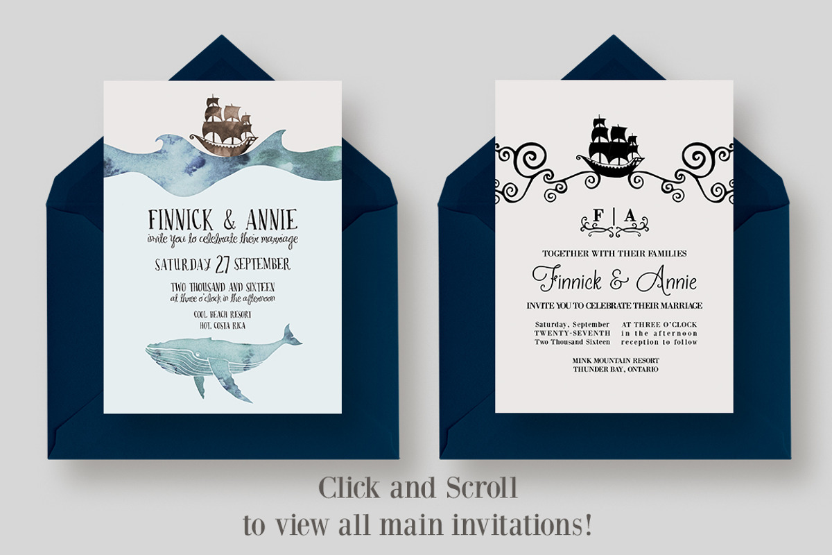 GIANT Nautical Wedding Collection, an Invitation Template by Knotted Design (Photo 2 of 5)