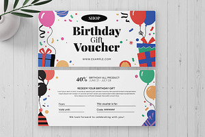Birthday Discount Voucher Template, a Card Template by MightyDesign