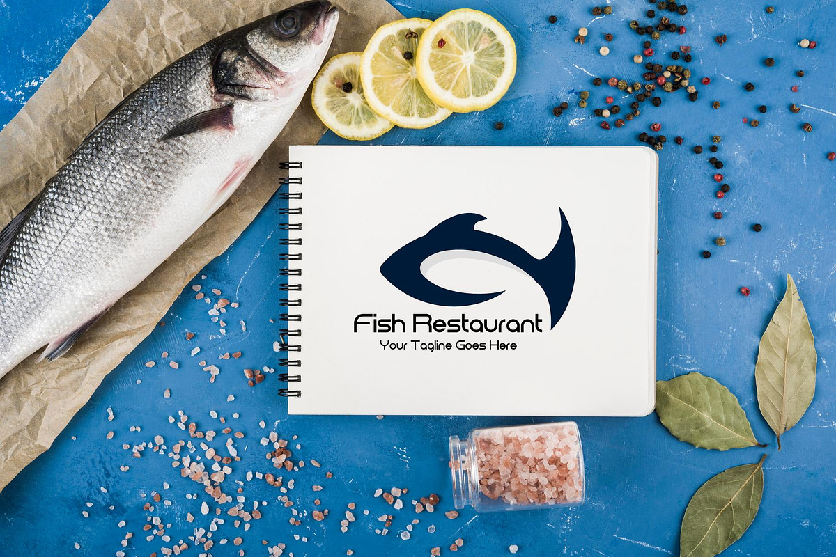 Modern Fish Restaurant Logo, a Branding & Logo Template by YUDesignStore (Photo 4 of 12)