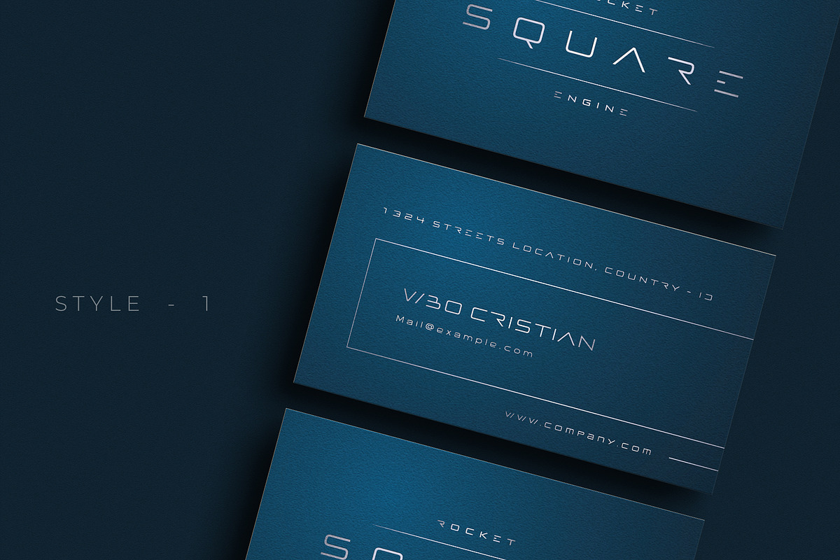 Stylist Blue Business Card Template, a Business Card Template by Ctrl space studio (Photo 2 of 6)