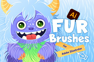 24 Fur Illustrator Brushes