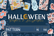 Halloween Pattern & Illustration, a Pattern Graphic by KetteCreate (Thumbnail 1 of 10)