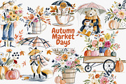 autumn harvest clipart set, a Decorative Illustration by Patishop Art (Thumbnail 1 of 10)