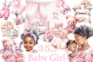 Baby Girl Sublimation Set, a Person Illustration by GlamArtZhanna