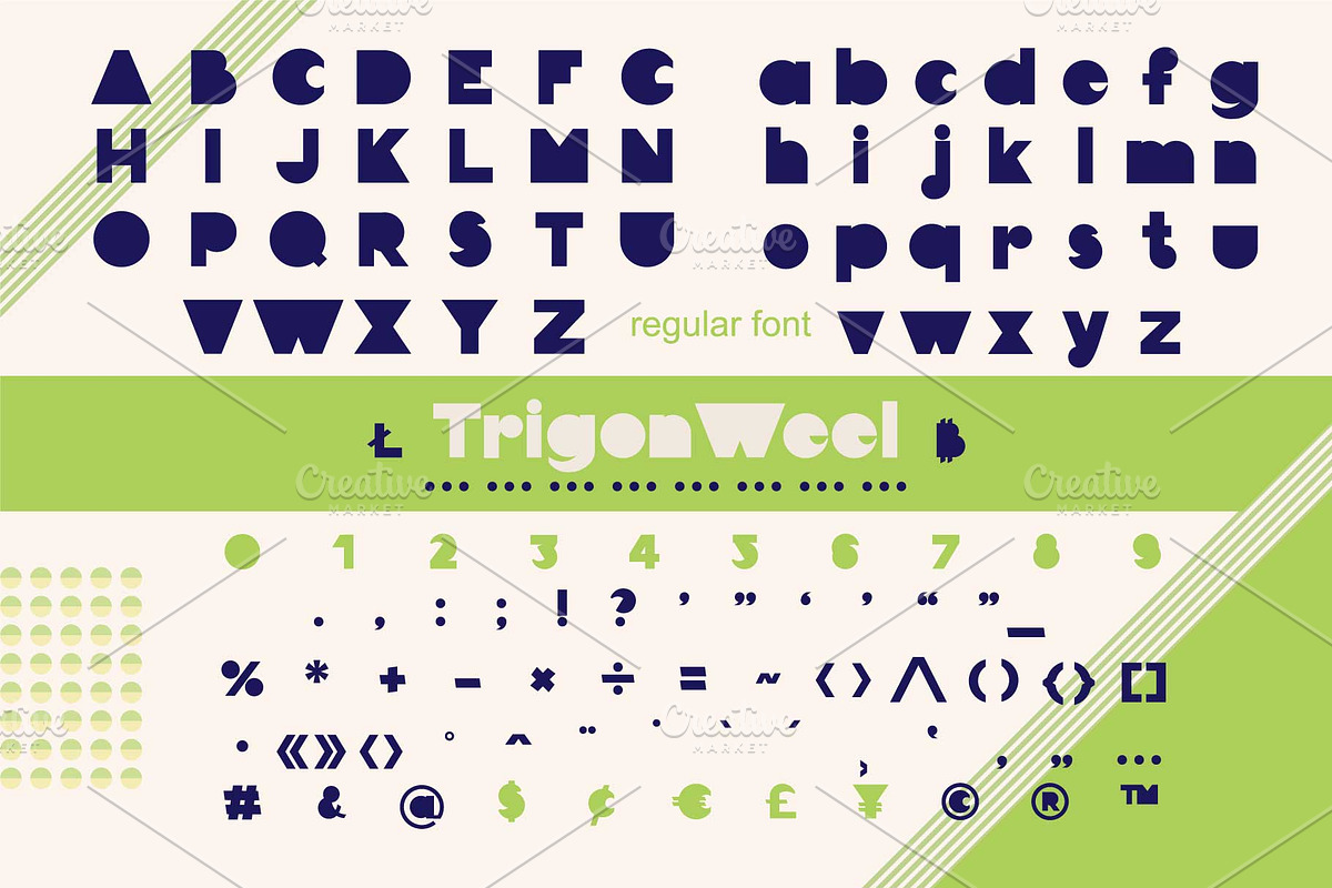 TrigonWeel color OTF font preview 7