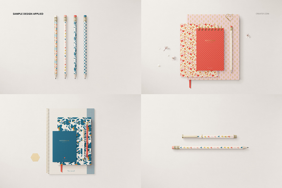 Stationery Set Mockup Bundle, a Books & Magazine Mockup by creatsy5 (Photo 9 of 16)