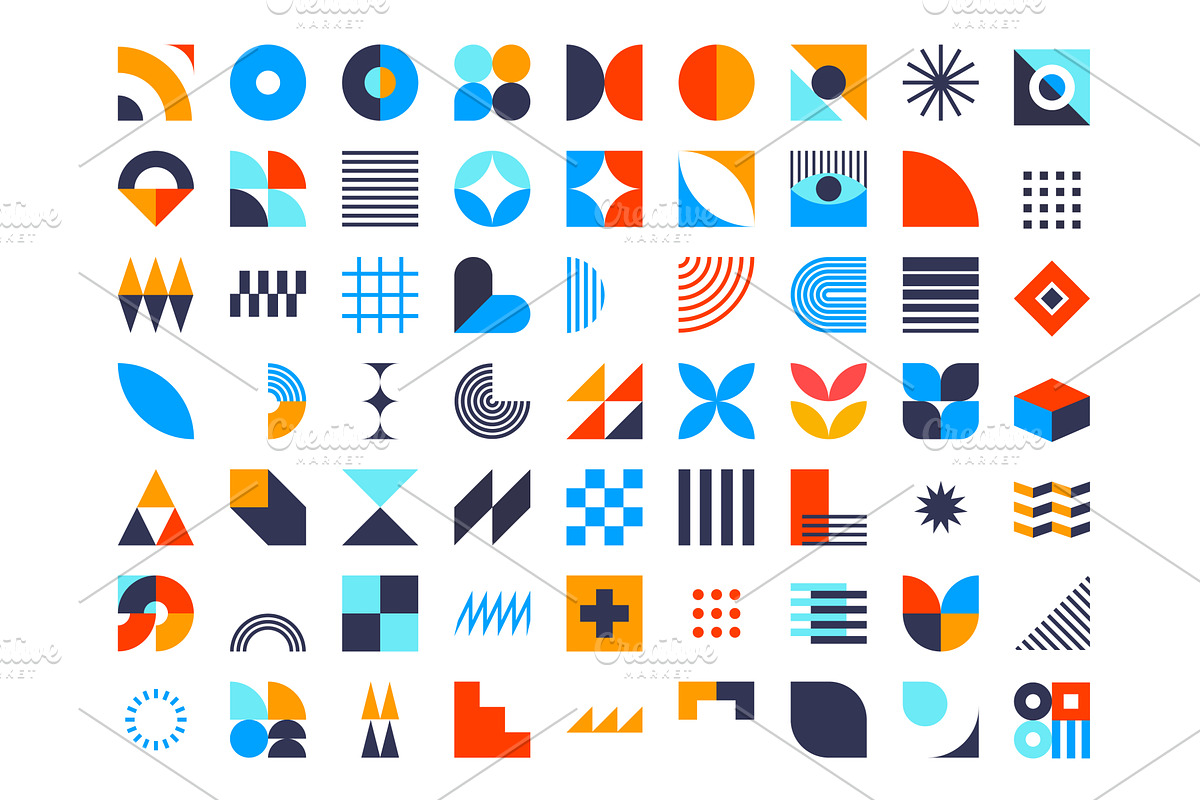 Bauhaus geometric abstract shapes, a Decorative Illustration by Buch&Bee