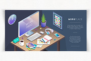 Isometric WorkPlace, a Technology Illustration by ArtoJoy (Thumbnail 3 of 7)