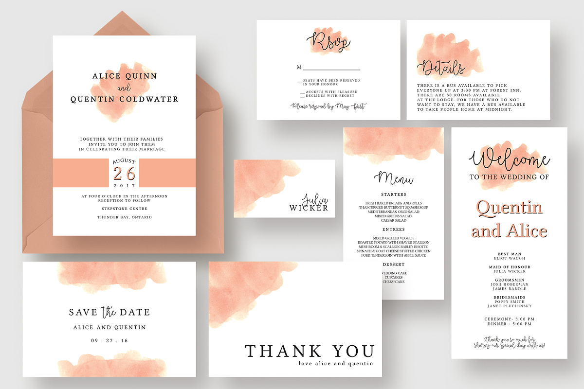 Stylish Blush Wedding Suite, an Invitation Template by Knotted Design (Photo 1 of 4)